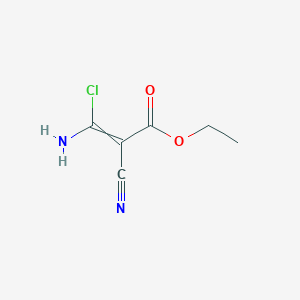 molecular formula C6H7ClN2O2 B14140239 Ethyl 3-amino-3-chloro-2-cyanoprop-2-enoate CAS No. 114907-72-1
