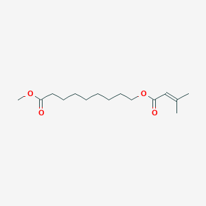 molecular formula C15H26O4 B14140276 Methyl 9-[(3-methylbut-2-enoyl)oxy]nonanoate CAS No. 62817-72-5
