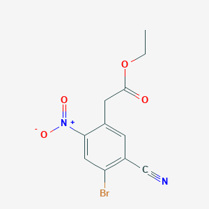 molecular formula C11H9BrN2O4 B1414028 Ethyl 4-bromo-5-cyano-2-nitrophenylacetate CAS No. 1806062-56-5