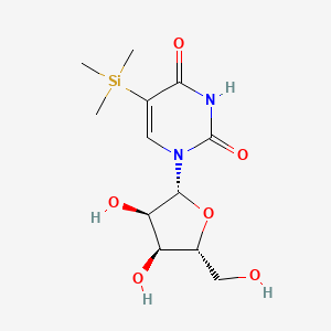 molecular formula C12H20N2O6Si B14140312 Uridine, 5-(trimethylsilyl)- CAS No. 51432-36-1