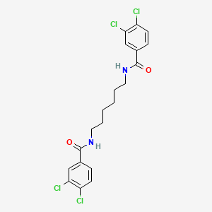 molecular formula C20H20Cl4N2O2 B14140397 N,N'-hexane-1,6-diylbis(3,4-dichlorobenzamide) CAS No. 304508-67-6