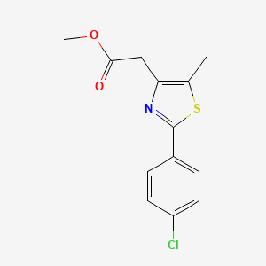 molecular formula C13H12ClNO2S B14140420 Methyl 2-(4-chlorophenyl)-5-methyl-4-thiazoleacetate CAS No. 259269-86-8
