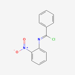 molecular formula C13H9ClN2O2 B14140450 Benzenecarboximidoyl chloride, N-(2-nitrophenyl)- CAS No. 3493-72-9