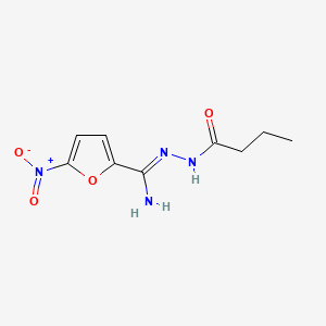 molecular formula C9H12N4O4 B14140658 Butyric acid, 2-(5-nitro-alpha-iminofurfuryl)hydrazide CAS No. 3757-31-1