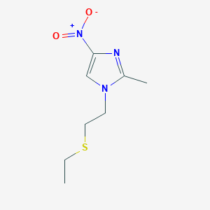 molecular formula C8H13N3O2S B141408 1-[2-(乙硫基)乙基]-2-甲基-4-硝基-1H-咪唑 CAS No. 13230-19-8