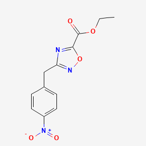 molecular formula C12H11N3O5 B14140801 Ethyl 3-[(4-nitrophenyl)methyl]-1,2,4-oxadiazole-5-carboxylate CAS No. 261962-51-0