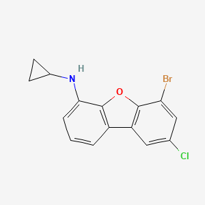 molecular formula C15H11BrClNO B1414083 N-(6-bromo-8-chlorodibenzo[b,d]furan-4-yl)-N-cyclopropylamine CAS No. 2251053-08-2