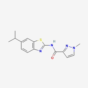 molecular formula C15H16N4OS B14140831 N-(6-isopropylbenzo[d]thiazol-2-yl)-1-methyl-1H-pyrazole-3-carboxamide CAS No. 1209904-54-0