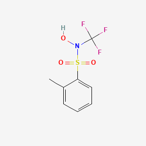 molecular formula C8H8F3NO3S B14140844 N-Hydroxy-2-methyl-N-(trifluoromethyl)benzene-1-sulfonamide CAS No. 88978-53-4