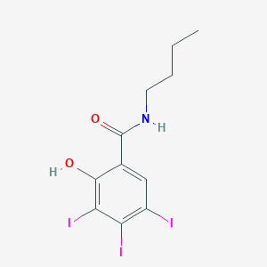 molecular formula C11H12I3NO2 B14140860 N-Butyl-2-hydroxy-3,4,5-triiodobenzamide CAS No. 89010-97-9