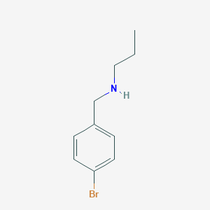 molecular formula C10H14BrN B141409 N-[(4-bromophenyl)methyl]propan-1-amine CAS No. 150869-52-6