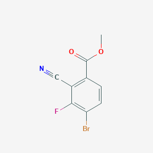 molecular formula C9H5BrFNO2 B1414090 Methyl 4-bromo-2-cyano-3-fluorobenzoate CAS No. 1806848-65-6
