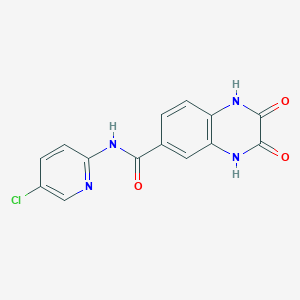 molecular formula C14H9ClN4O3 B14140922 N-(5-chloropyridin-2-yl)-2,3-dioxo-1,2,3,4-tetrahydroquinoxaline-6-carboxamide CAS No. 883469-43-0