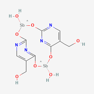 molecular formula C10H12N4O8Sb2 B14140934 Antimonyl-2,4-dihydroxy-5-hydroxymethyl pyrimidine CAS No. 77824-42-1