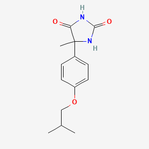 molecular formula C14H18N2O3 B14141084 Hydantoin, 5-(p-isobutoxyphenyl)-5-methyl- CAS No. 68524-19-6