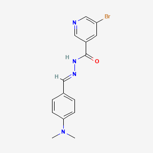 molecular formula C15H15BrN4O B14141089 5-bromo-N'-{(E)-[4-(dimethylamino)phenyl]methylidene}pyridine-3-carbohydrazide CAS No. 1033691-54-1
