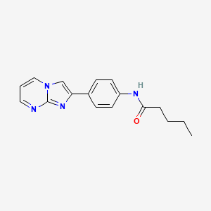 molecular formula C17H18N4O B14141097 N-(4-imidazo[1,2-a]pyrimidin-2-ylphenyl)pentanamide CAS No. 847388-14-1