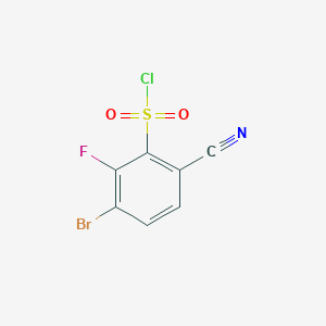 3-Bromo-6-cyano-2-fluorobenzenesulfonyl chloride