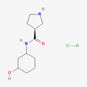 (3S)-N-(3-hydroxycyclohexyl)pyrrolidine-3-carboxamide hydrochloride