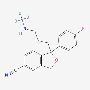 molecular formula C19H19FN2O B14141230 rac Demethyl Citalopram-d3 CAS No. 1189490-71-8