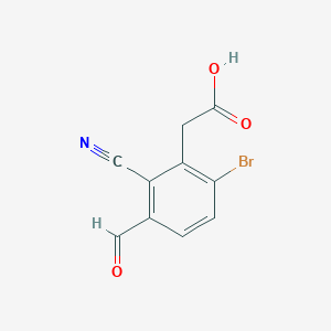 6-Bromo-2-cyano-3-formylphenylacetic acid