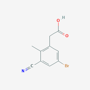 5-Bromo-3-cyano-2-methylphenylacetic acid