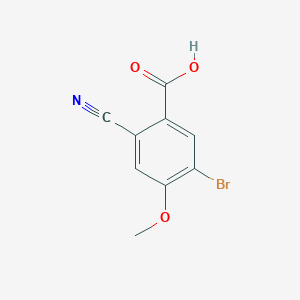 molecular formula C9H6BrNO3 B1414133 5-Bromo-2-cyano-4-methoxybenzoic acid CAS No. 1805490-70-3