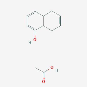 molecular formula C12H14O3 B14141338 Acetic acid;5,8-dihydronaphthalen-1-ol CAS No. 51927-56-1
