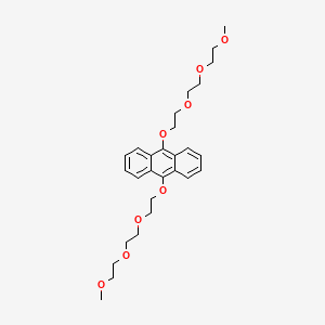 molecular formula C28H38O8 B14141448 Anthracene, 9,10-bis[2-[2-(2-methoxyethoxy)ethoxy]ethoxy]- CAS No. 89318-01-4
