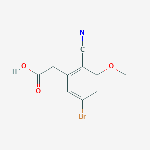molecular formula C10H8BrNO3 B1414145 5-Bromo-2-cyano-3-methoxyphenylacetic acid CAS No. 1807018-92-3