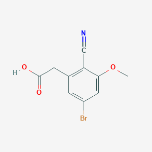 5-Bromo-2-cyano-3-methoxyphenylacetic acid