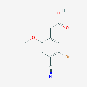 molecular formula C10H8BrNO3 B1414147 5-Bromo-4-cyano-2-methoxyphenylacetic acid CAS No. 1805188-09-3