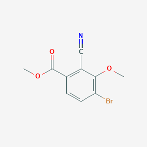 molecular formula C10H8BrNO3 B1414150 Methyl 4-bromo-2-cyano-3-methoxybenzoate CAS No. 1806852-57-2