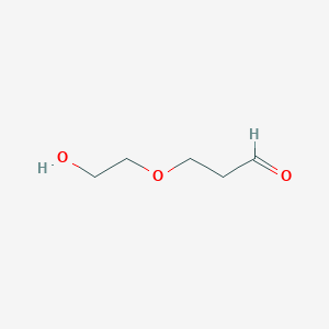 molecular formula C5H10O3 B14141507 3-(2-Hydroxyethoxy)propanal CAS No. 152967-61-8