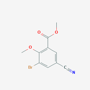 molecular formula C10H8BrNO3 B1414152 Methyl 3-bromo-5-cyano-2-methoxybenzoate CAS No. 1806059-99-3