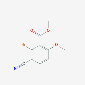 molecular formula C10H8BrNO3 B1414153 Methyl 2-bromo-3-cyano-6-methoxybenzoate CAS No. 1805490-97-4