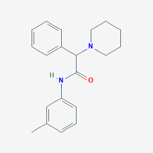 molecular formula C20H24N2O B14141554 N-(3-methylphenyl)-2-phenyl-2-piperidin-1-ylacetamide 