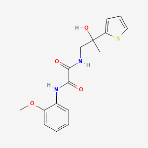 molecular formula C16H18N2O4S B14141569 N1-(2-hydroxy-2-(thiophen-2-yl)propyl)-N2-(2-methoxyphenyl)oxalamide 