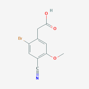 molecular formula C10H8BrNO3 B1414158 2-Bromo-4-cyano-5-methoxyphenylacetic acid CAS No. 1805187-83-0