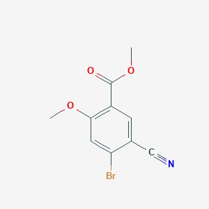 molecular formula C10H8BrNO3 B1414159 Methyl 4-bromo-5-cyano-2-methoxybenzoate CAS No. 1806060-08-1