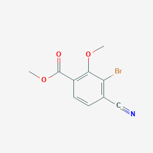 molecular formula C10H8BrNO3 B1414160 Methyl 3-bromo-4-cyano-2-methoxybenzoate CAS No. 1807081-02-2