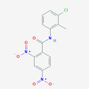 molecular formula C14H10ClN3O5 B14141608 N-(3-chloro-2-methylphenyl)-2,4-dinitrobenzamide CAS No. 331436-12-5