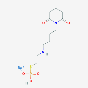 molecular formula C11H20N2NaO5PS B14141657 S-2-(4-Glutarimidobutylamino)ethyl sodium hydrogen phosphorothioate pentahydrate CAS No. 31750-88-6