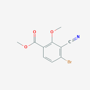 molecular formula C10H8BrNO3 B1414169 Methyl 4-bromo-3-cyano-2-methoxybenzoate CAS No. 1805101-91-0