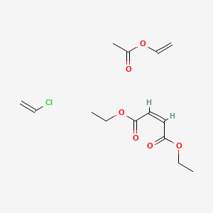 molecular formula C14H21ClO6 B14141696 chloroethene;diethyl (Z)-but-2-enedioate;ethenyl acetate 
