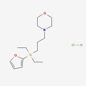 molecular formula C15H28ClNO2Si B14141718 Diethyl-(furan-2-yl)-(3-morpholin-4-ylpropyl)silane;hydrochloride CAS No. 89052-22-2