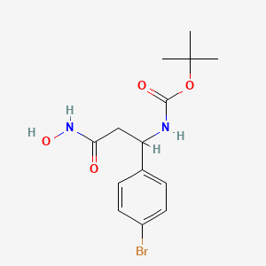 molecular formula C14H19BrN2O4 B14141771 Tert-butyl [1-(4-bromophenyl)-3-(hydroxyamino)-3-oxopropyl]carbamate CAS No. 898404-69-8