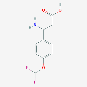 molecular formula C10H11F2NO3 B141418 3-amino-3-[4-(difluoromethoxy)phenyl]propanoic Acid CAS No. 127842-68-6