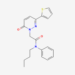 molecular formula C20H21N3O2S B14141809 N-butyl-2-(6-oxo-3-(thiophen-2-yl)pyridazin-1(6H)-yl)-N-phenylacetamide 