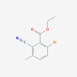 molecular formula C11H10BrNO2 B1414183 Ethyl 6-bromo-2-cyano-3-methylbenzoate CAS No. 1805414-60-1